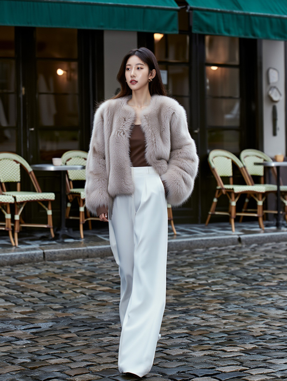 貴氣長毛外套