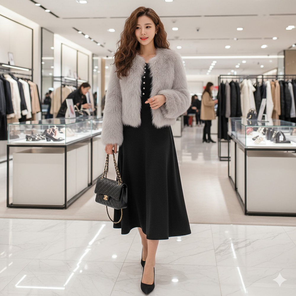 貴氣長毛外套