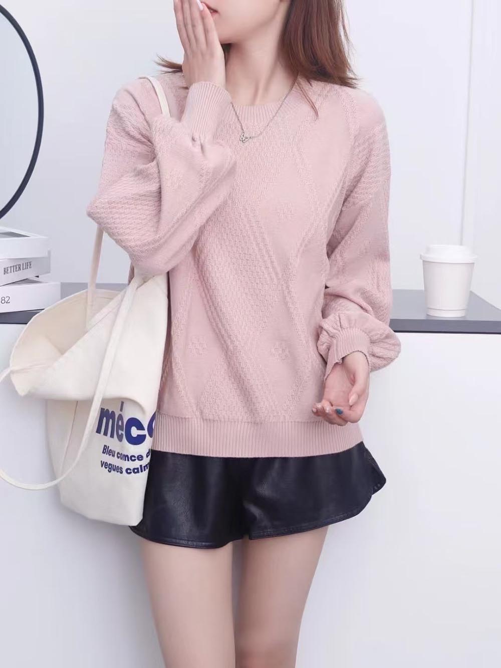 菱形針紋素雅上衣