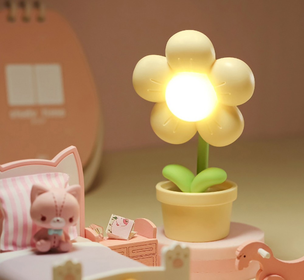 可愛氛圍迷你小花夜燈