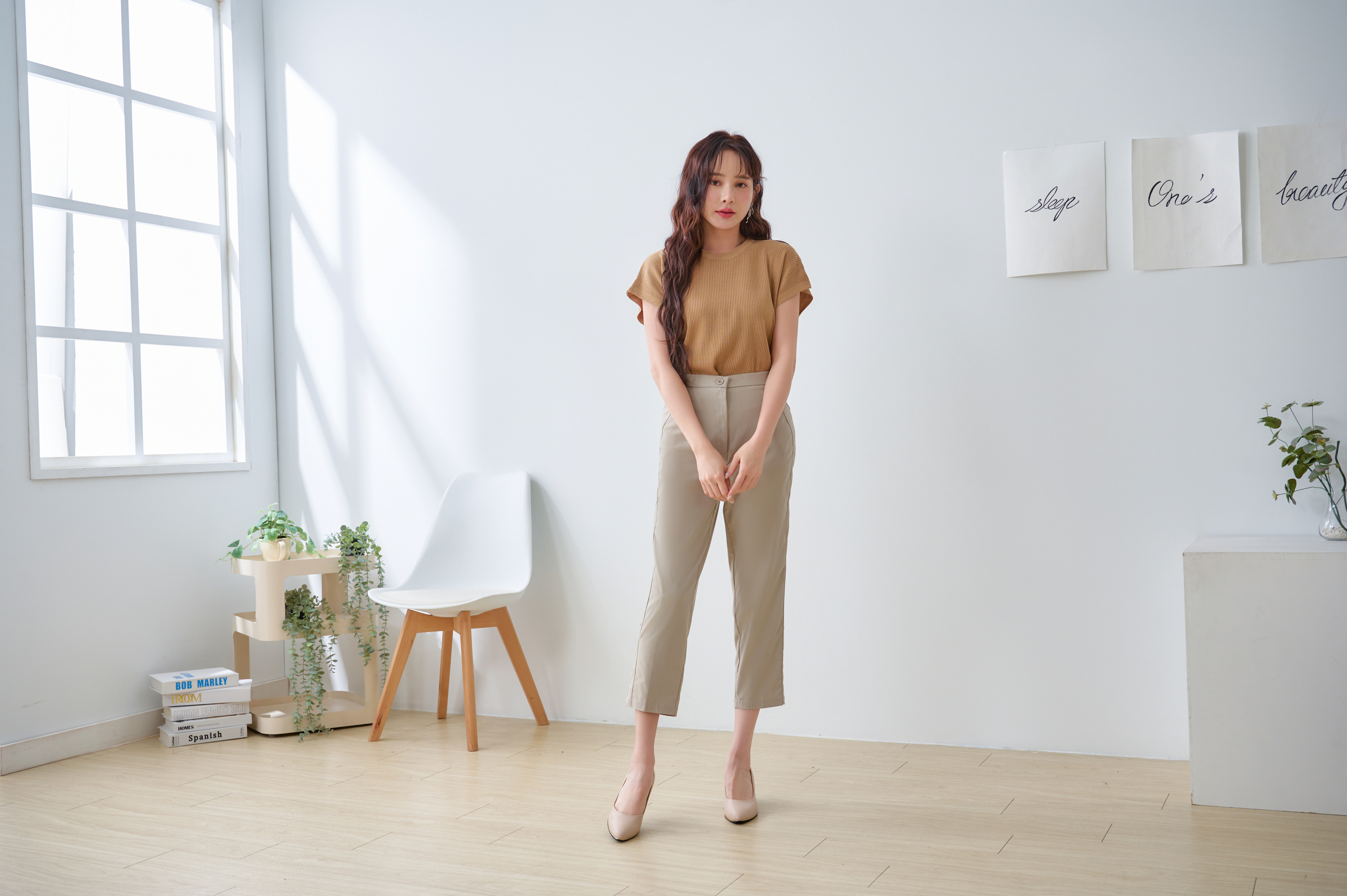 氣質素面九分長褲,經典不敗,顯瘦,質感,舒適,百搭