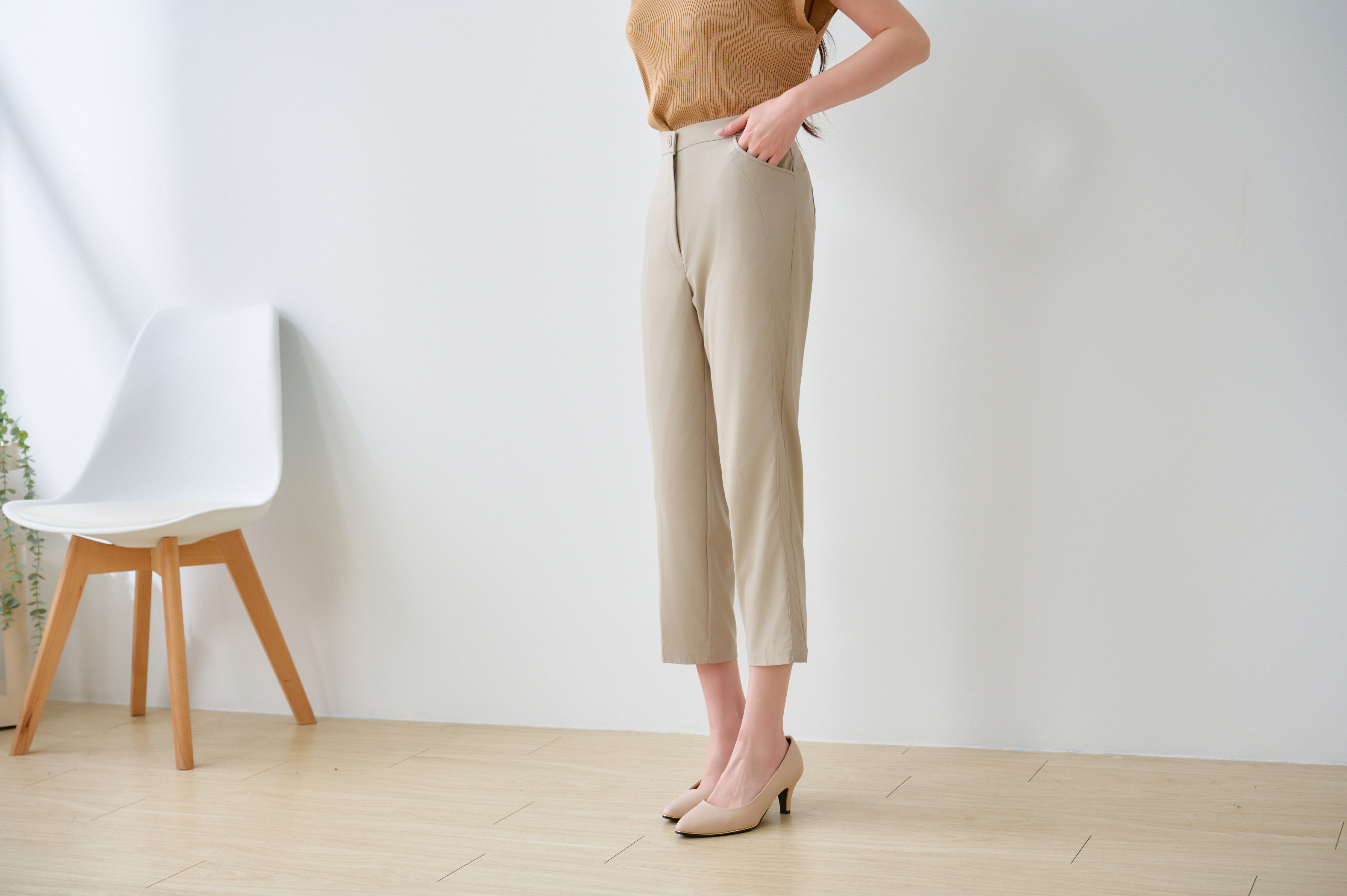 氣質素面九分長褲,經典不敗,顯瘦,質感,舒適,百搭