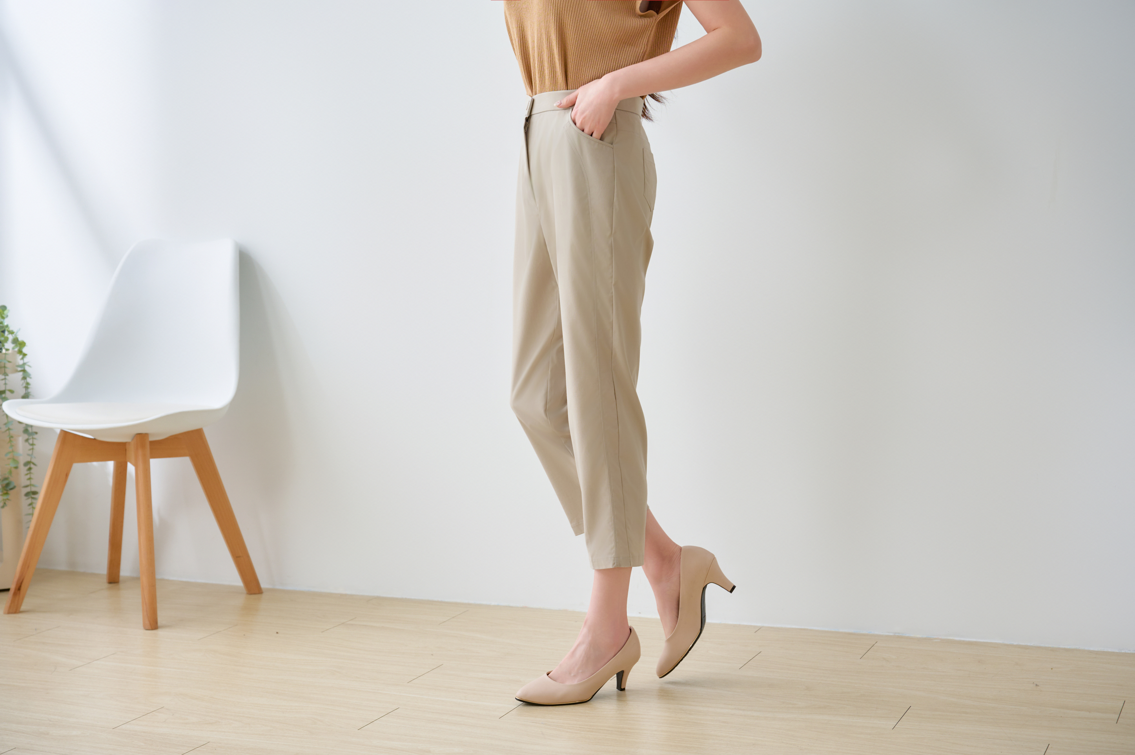 氣質素面九分長褲,經典不敗,顯瘦,質感,舒適,百搭