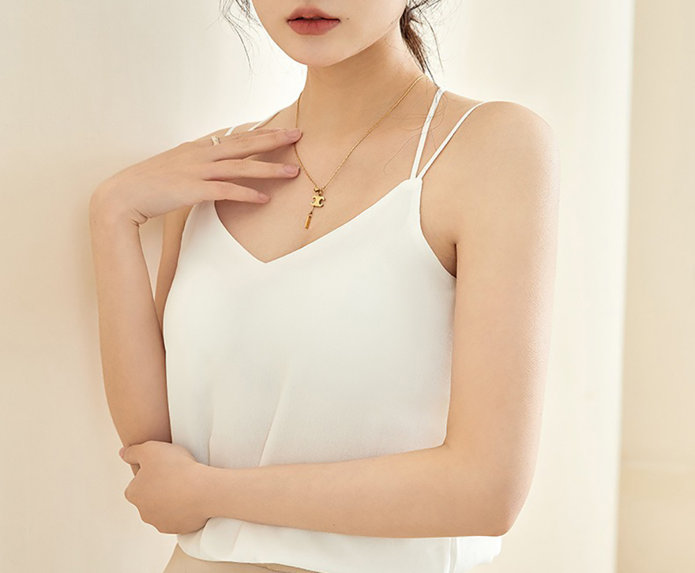 含襯墊美背雪紡小可愛