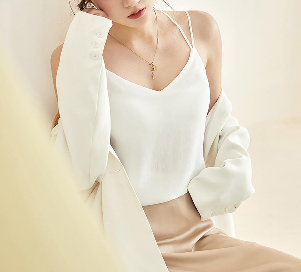 含襯墊美背雪紡小可愛