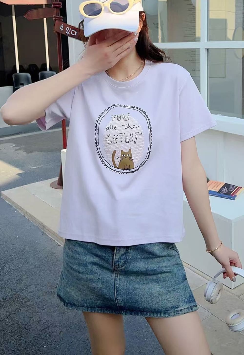 卡通字母舒適薄款上衣