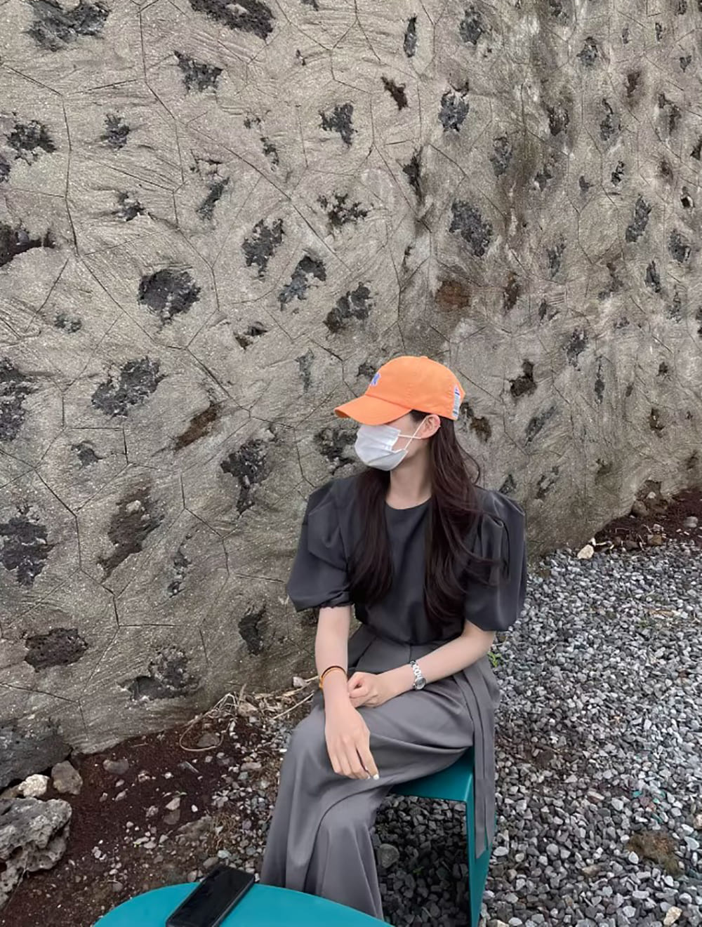 質感壓摺綁帶高腰長褲