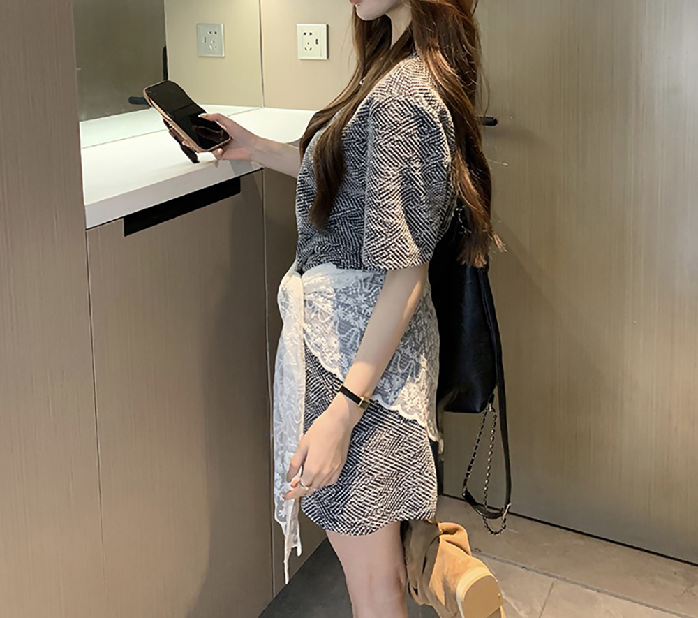 小香風流蘇短裙套裝