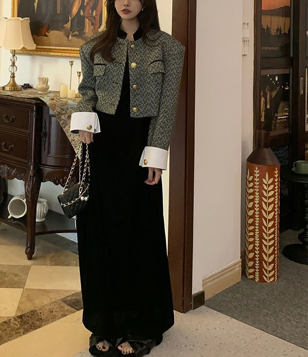 法式赫本小香風外套