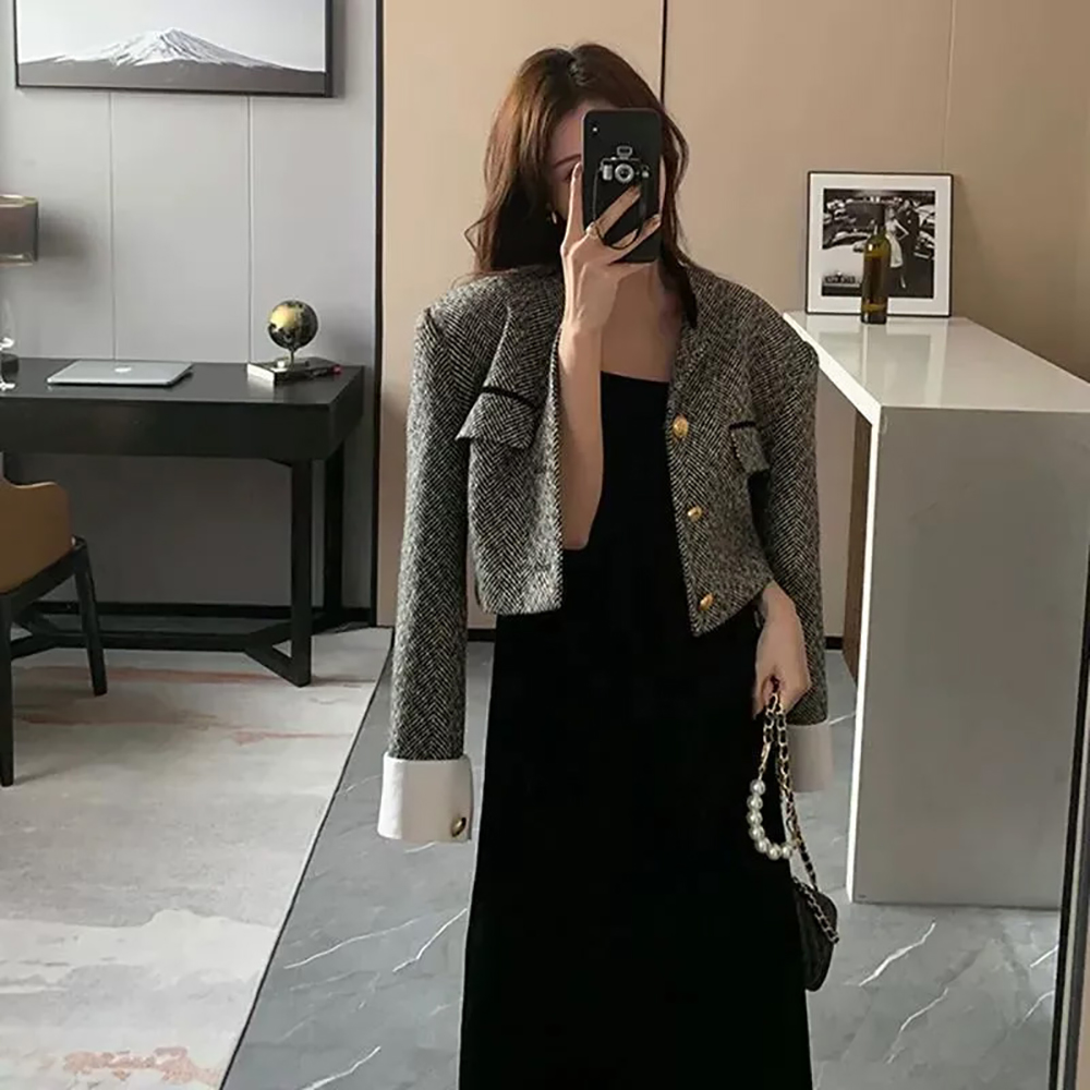 法式赫本小香風外套