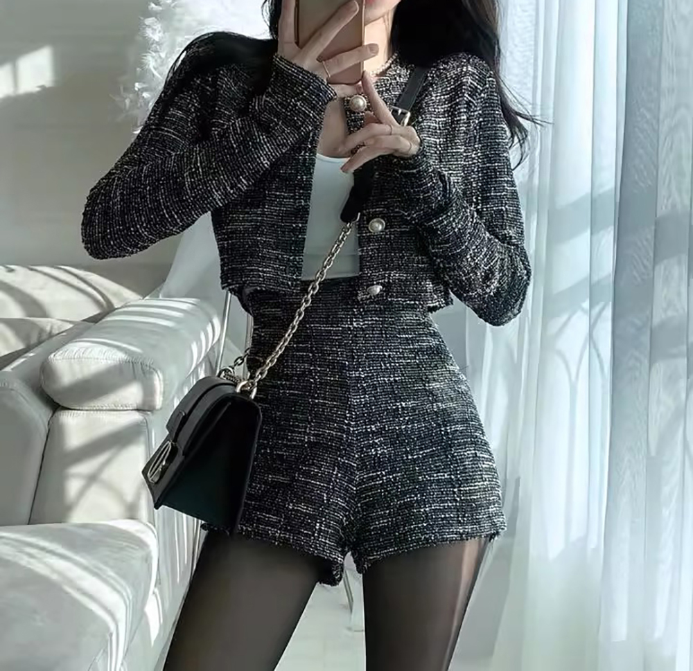 名媛小香風短褲套裝