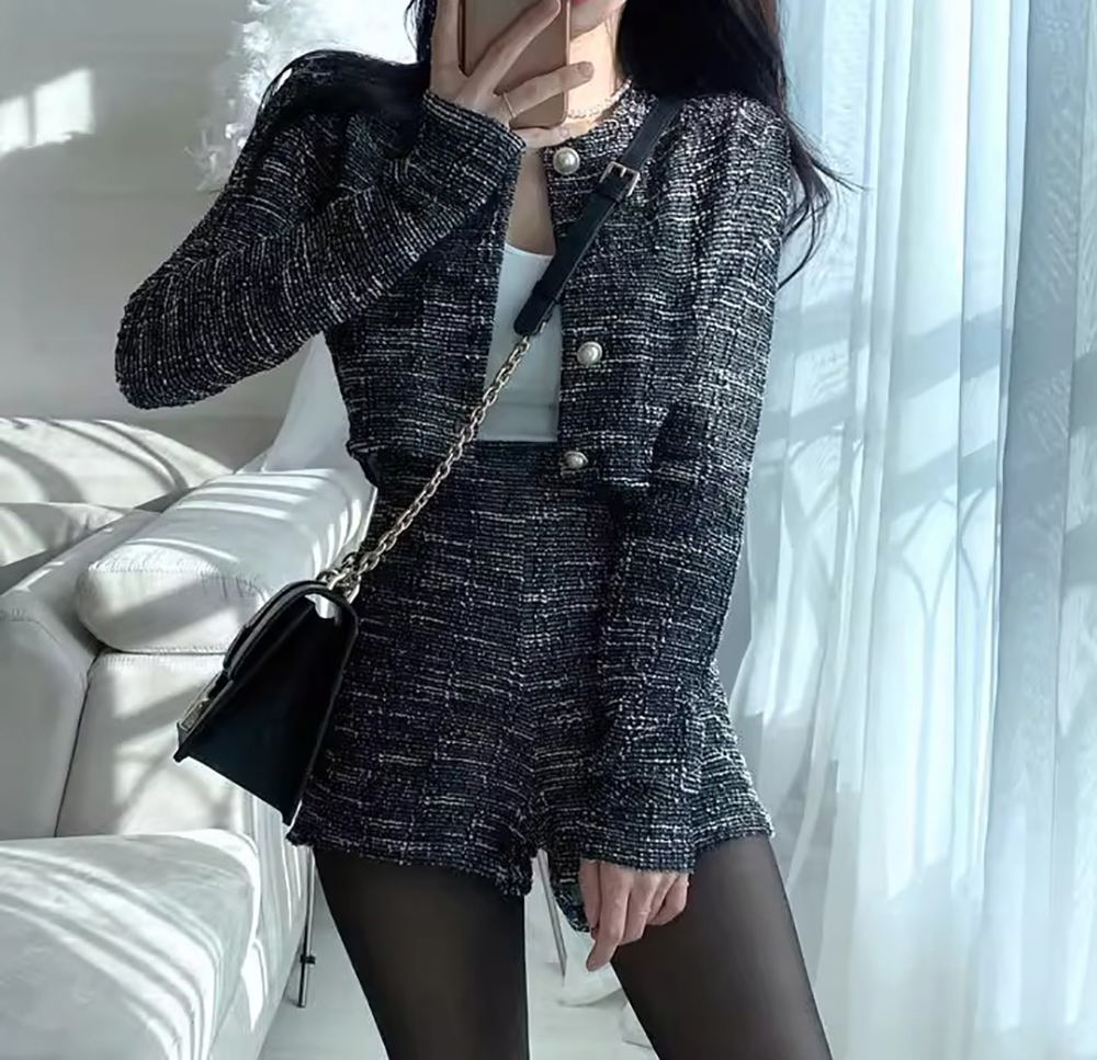 名媛小香風短褲套裝