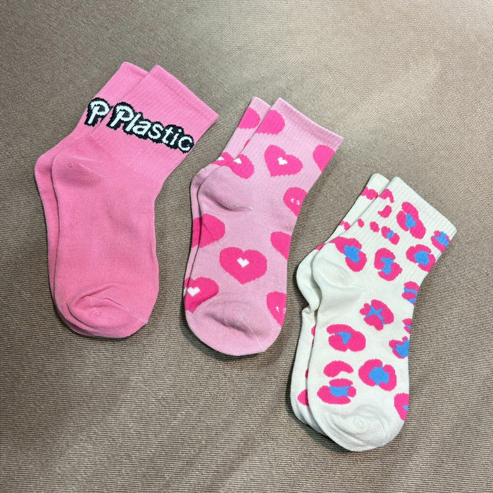 百搭可愛高彈中筒襪