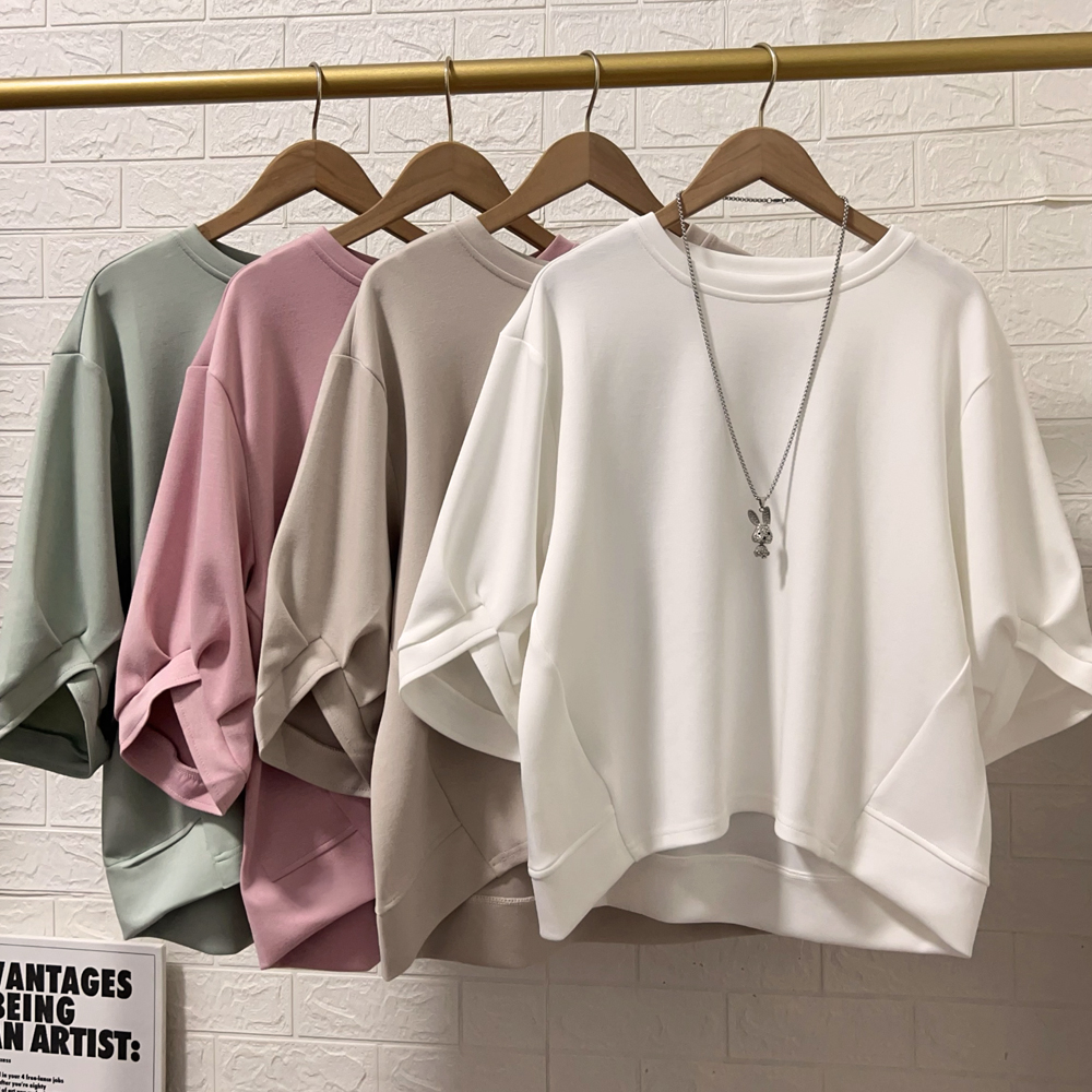 寬鬆遮肉五分袖上衣