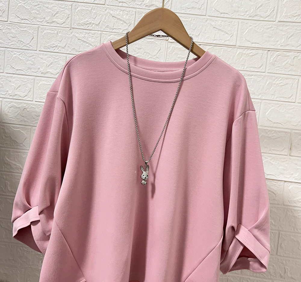 寬鬆遮肉五分袖上衣