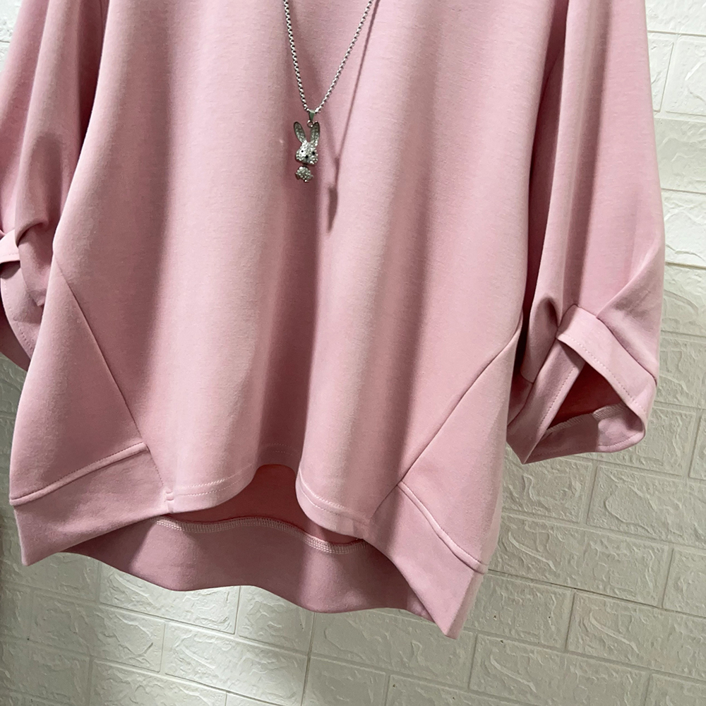 寬鬆遮肉五分袖上衣