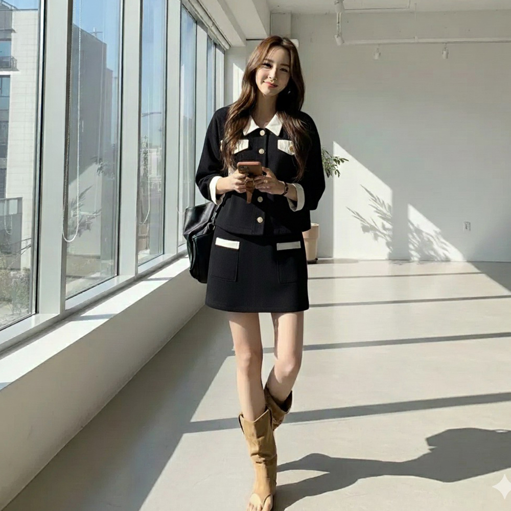 小香風外套短裙套裝