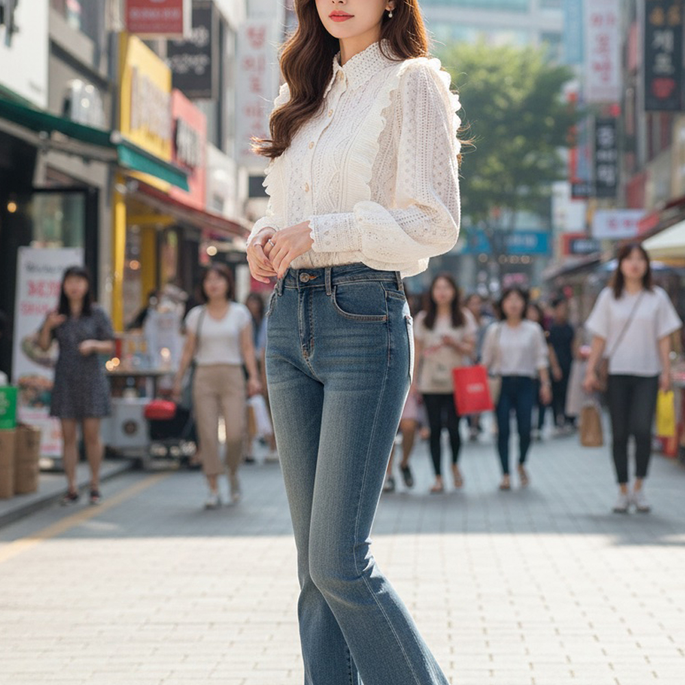 精緻刺繡蕾絲透膚上衣