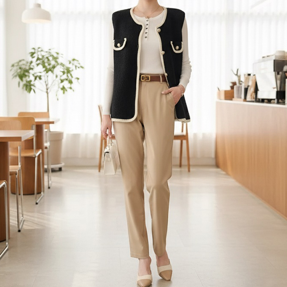 舒適毛茸茸小香風背心