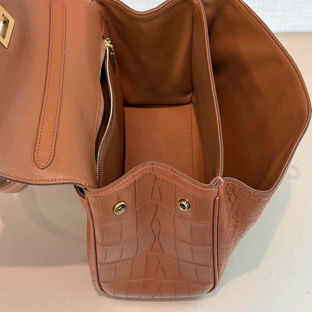 鱷魚極鞣服裝皮手提包