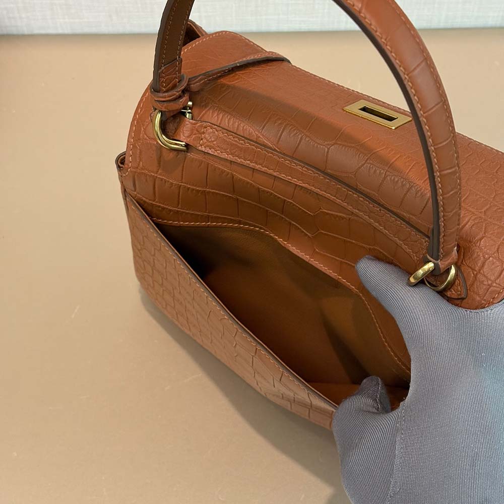 鱷魚極鞣服裝皮手提包