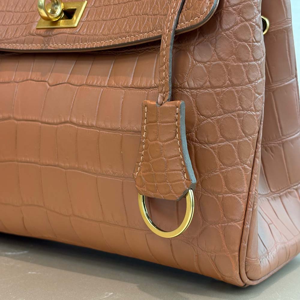 鱷魚極鞣服裝皮手提包