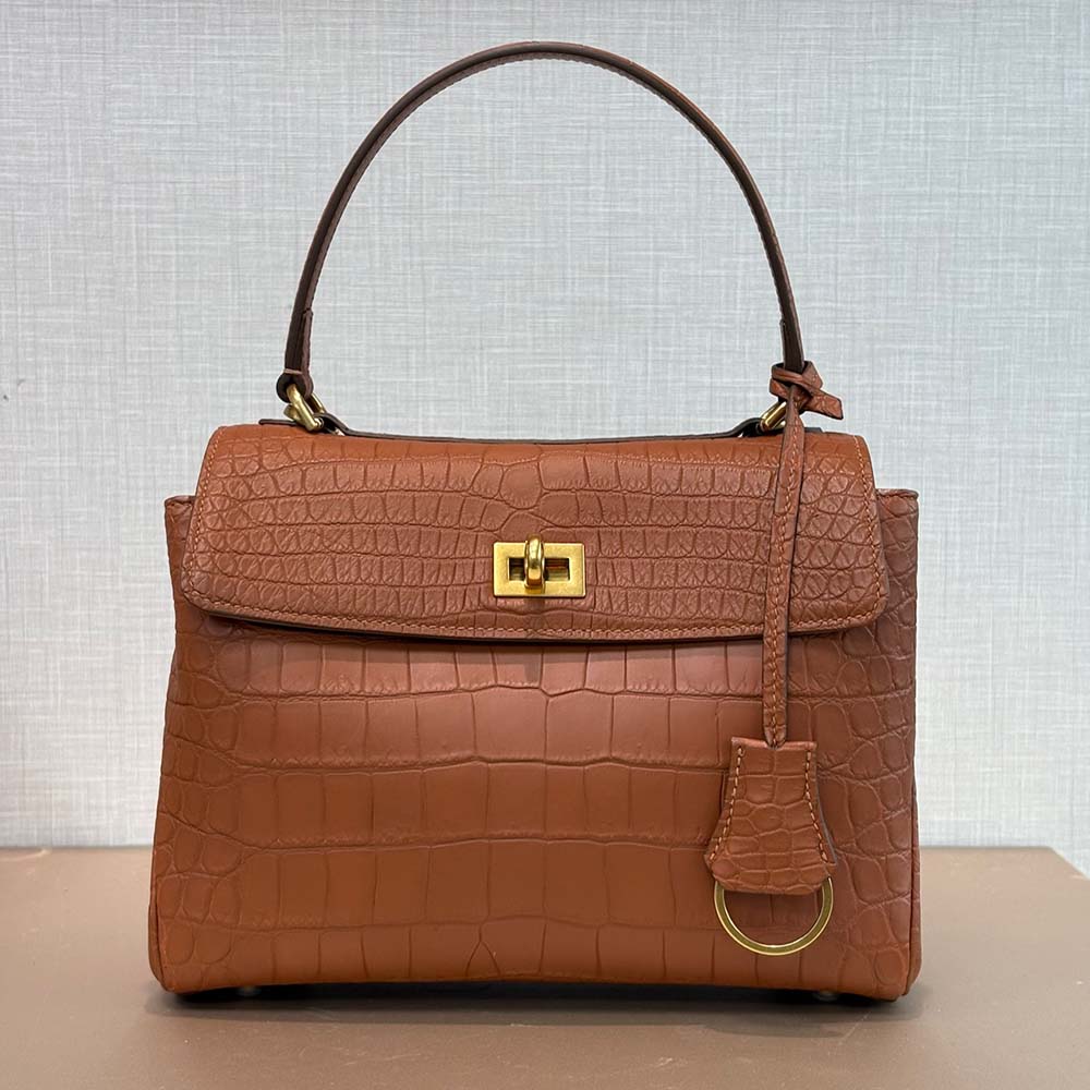 鱷魚極鞣服裝皮手提包