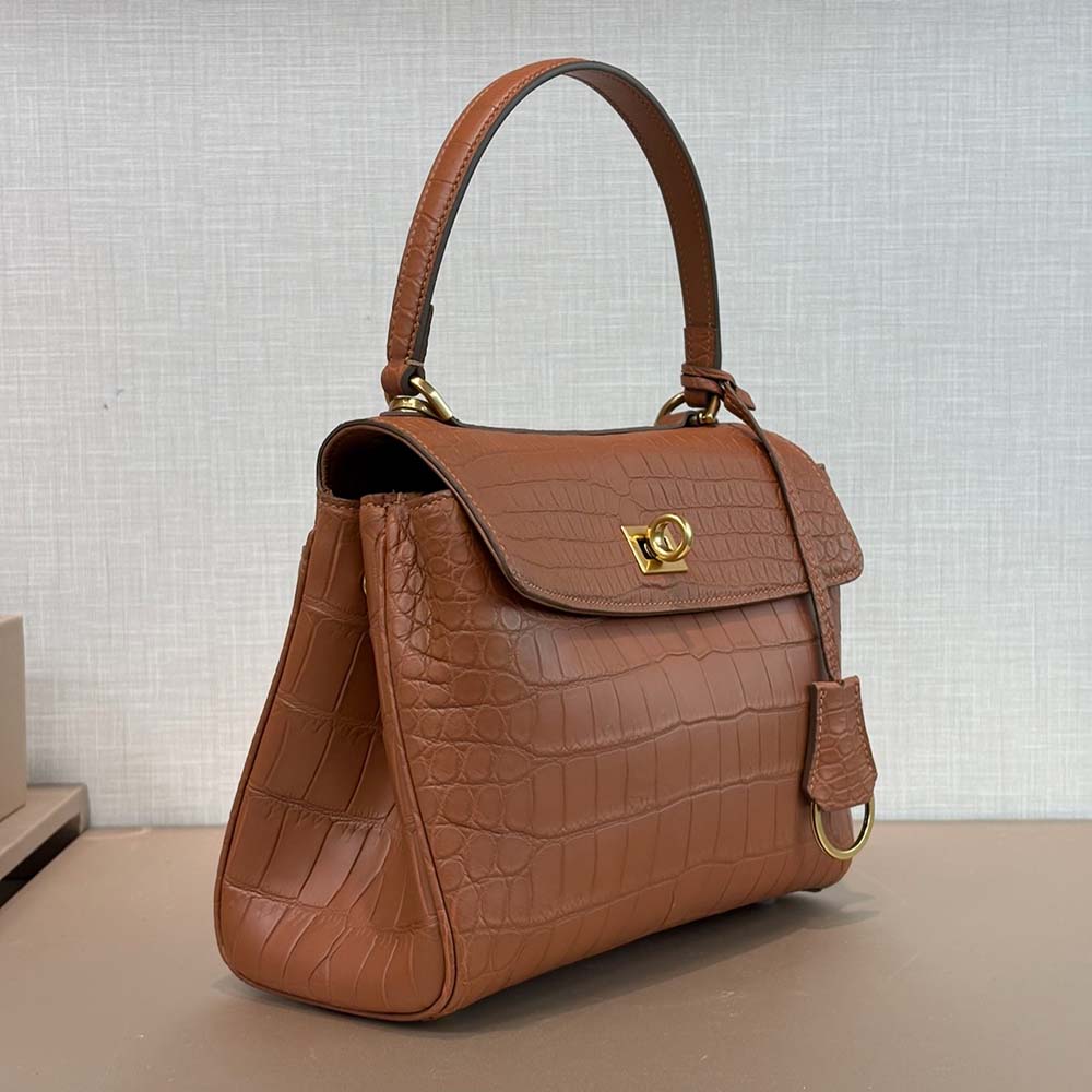 鱷魚極鞣服裝皮手提包