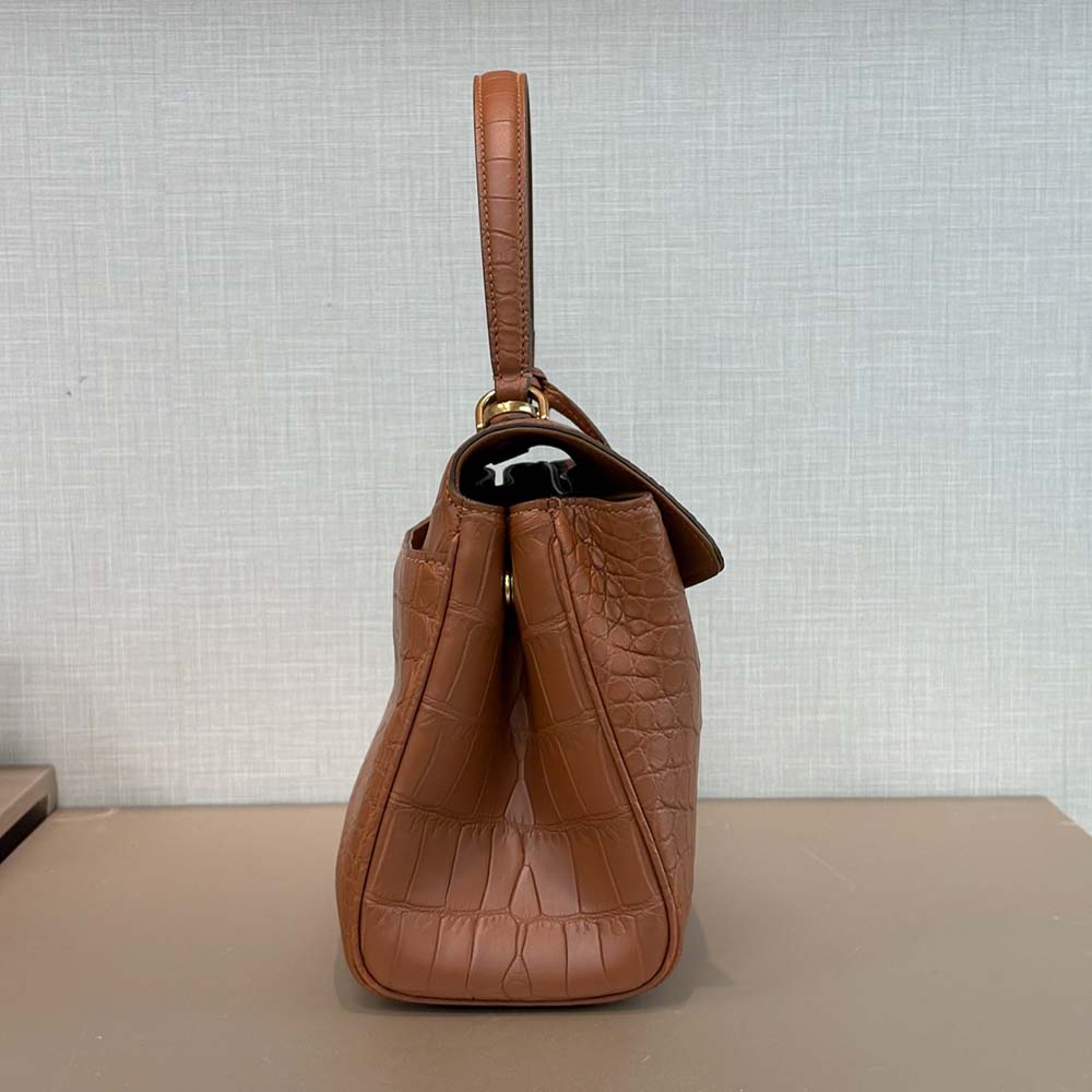 鱷魚極鞣服裝皮手提包