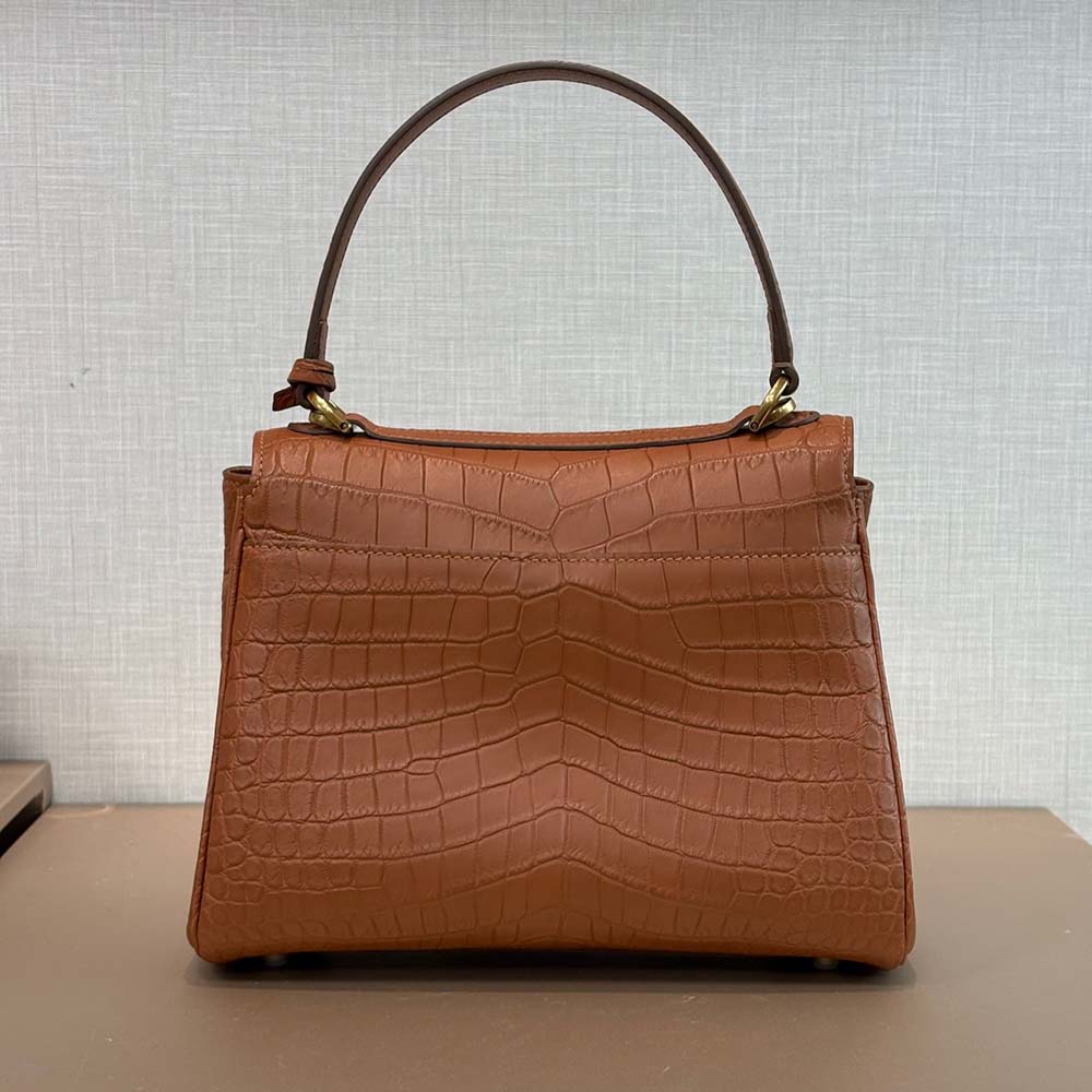 鱷魚極鞣服裝皮手提包