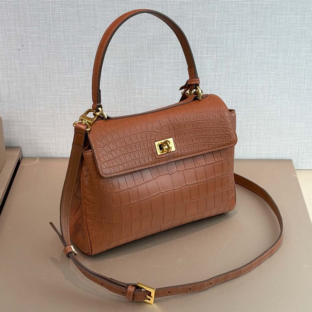 鱷魚極鞣服裝皮手提包