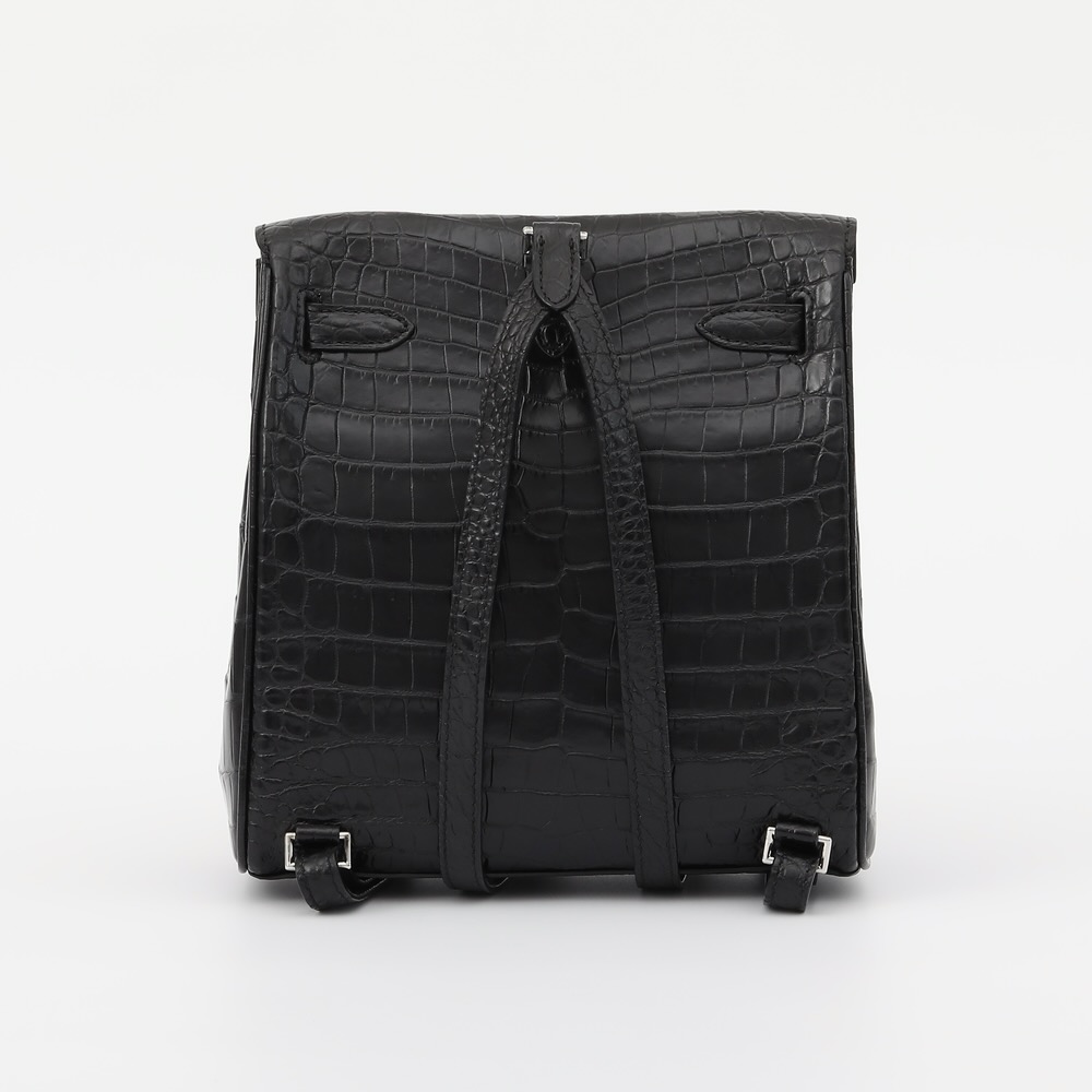 鱷魚腹皮雙肩後背包