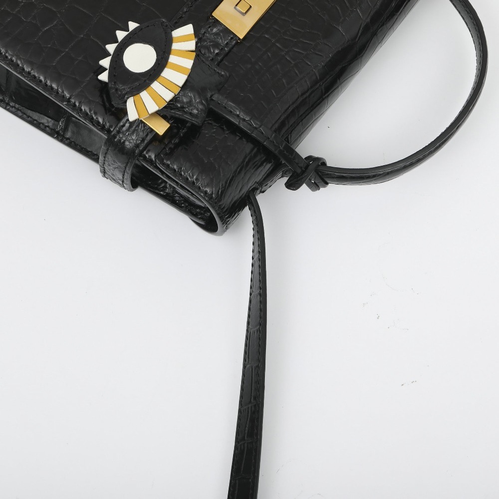 鱷魚腹皮小怪獸單肩斜挎包