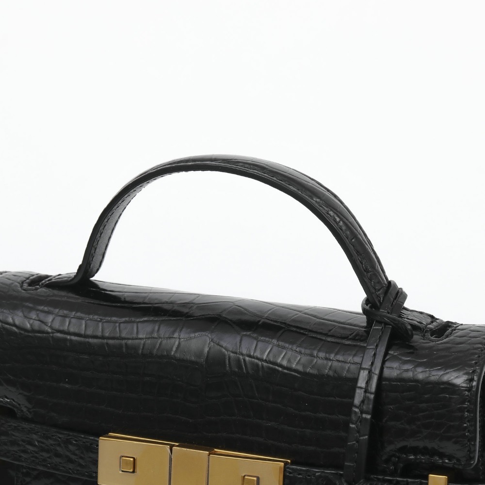 鱷魚腹皮小怪獸單肩斜挎包