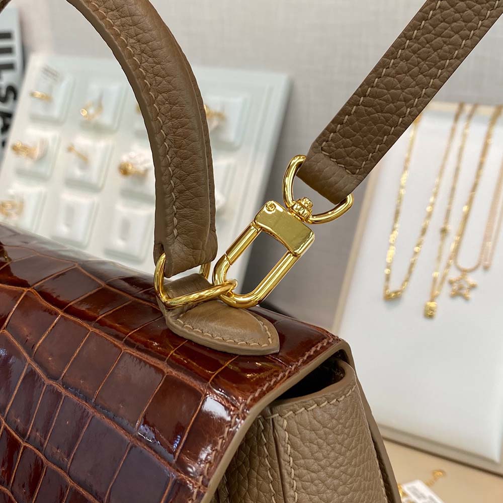 TOP HANDLE 20鱷魚腹皮TOUCH包