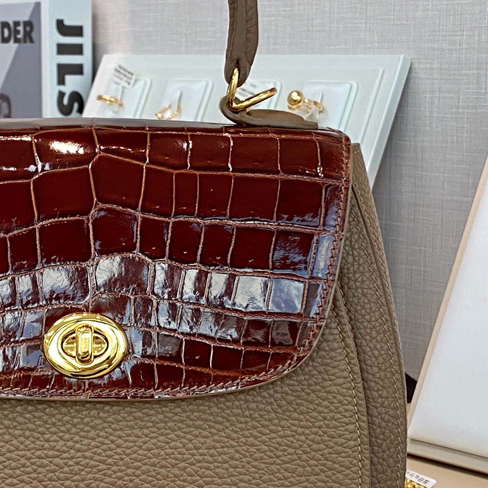 TOP HANDLE 20鱷魚腹皮TOUCH包