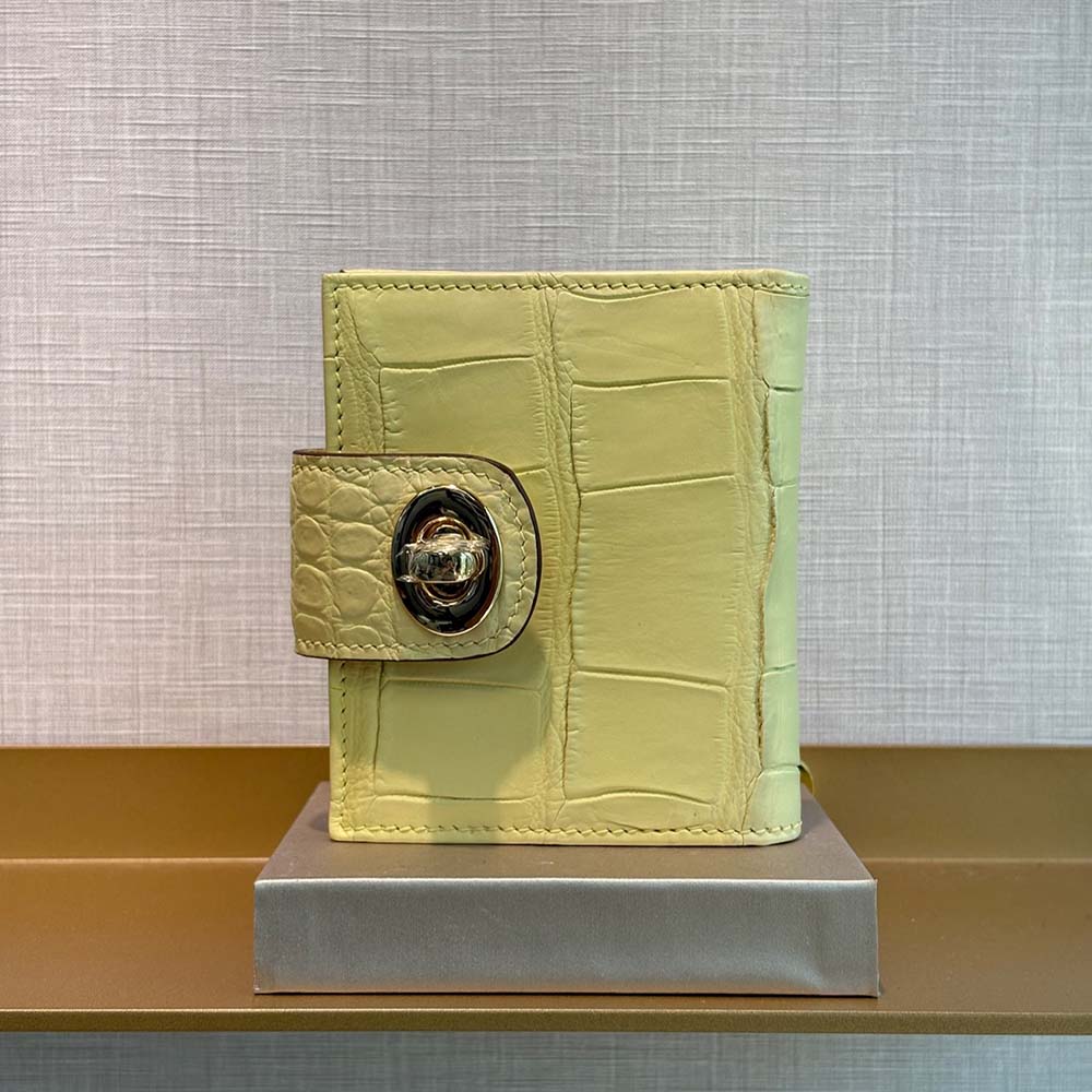 全鱷魚腹皮訂製短夾