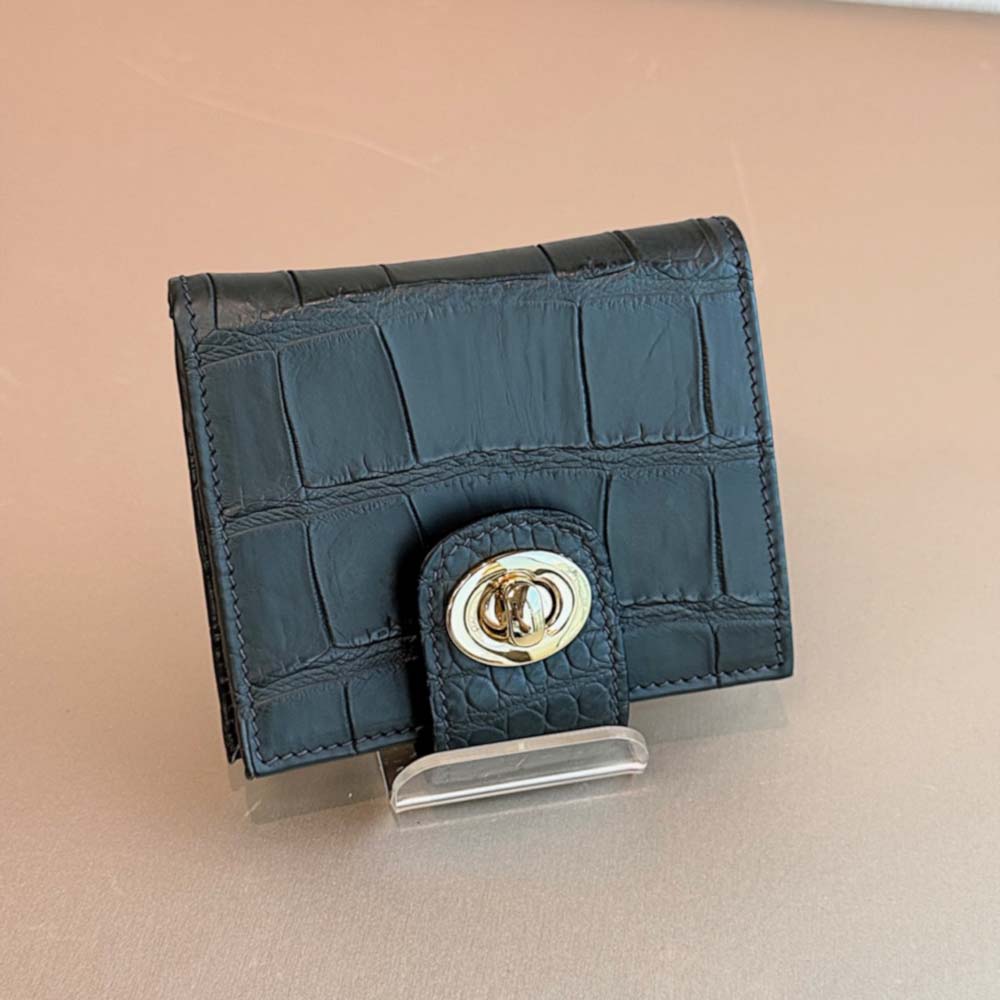 全鱷魚腹皮訂製短夾