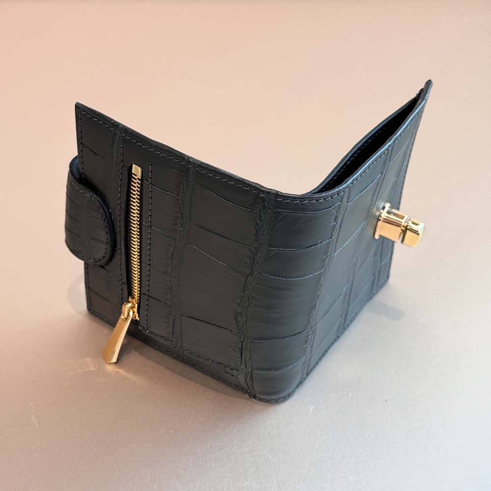 全鱷魚腹皮訂製短夾