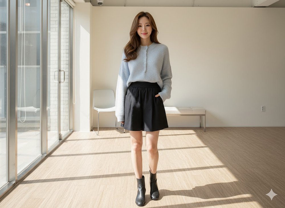 休閒前口袋A字短褲