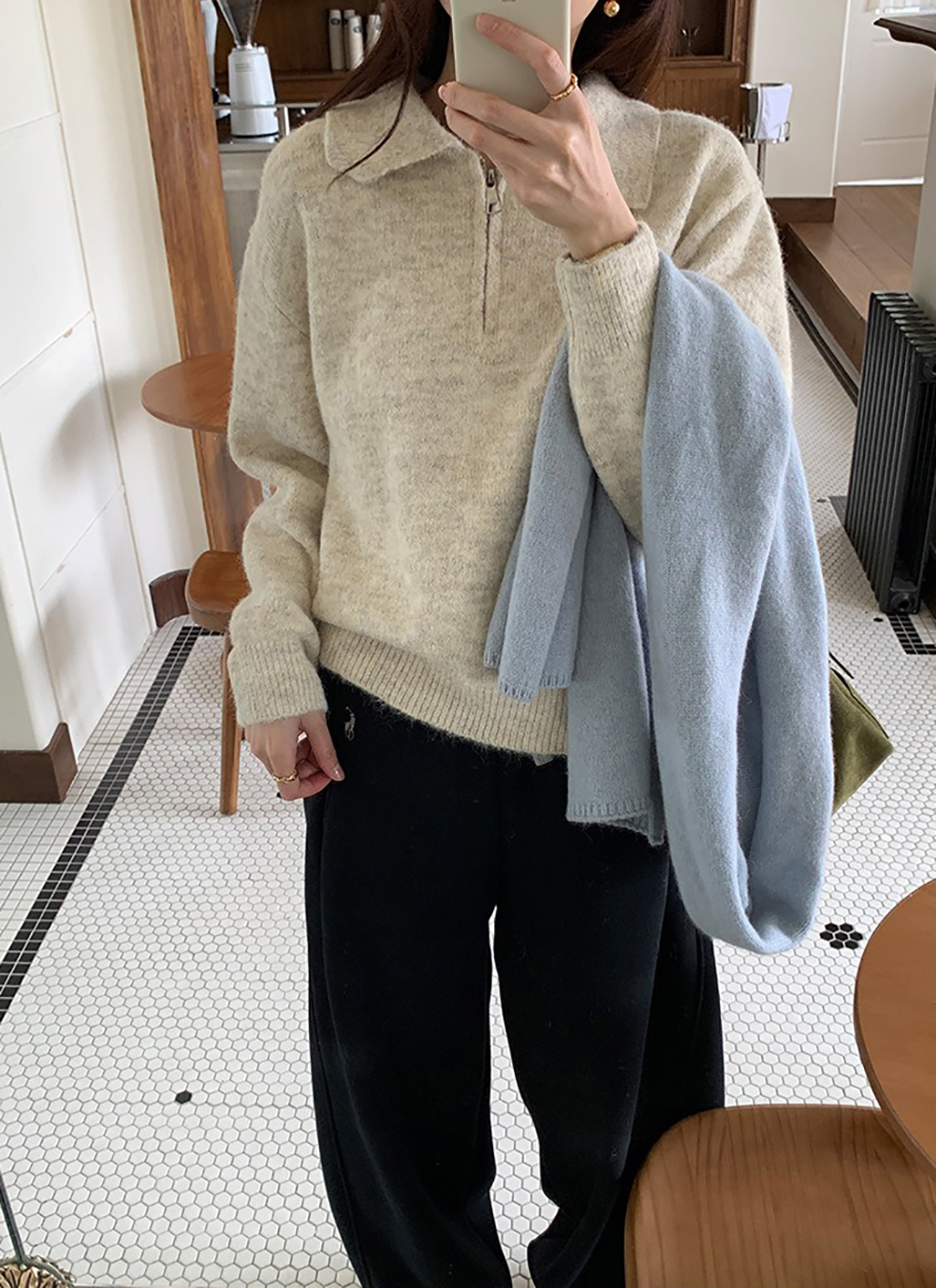 經典POLO領針織上衣