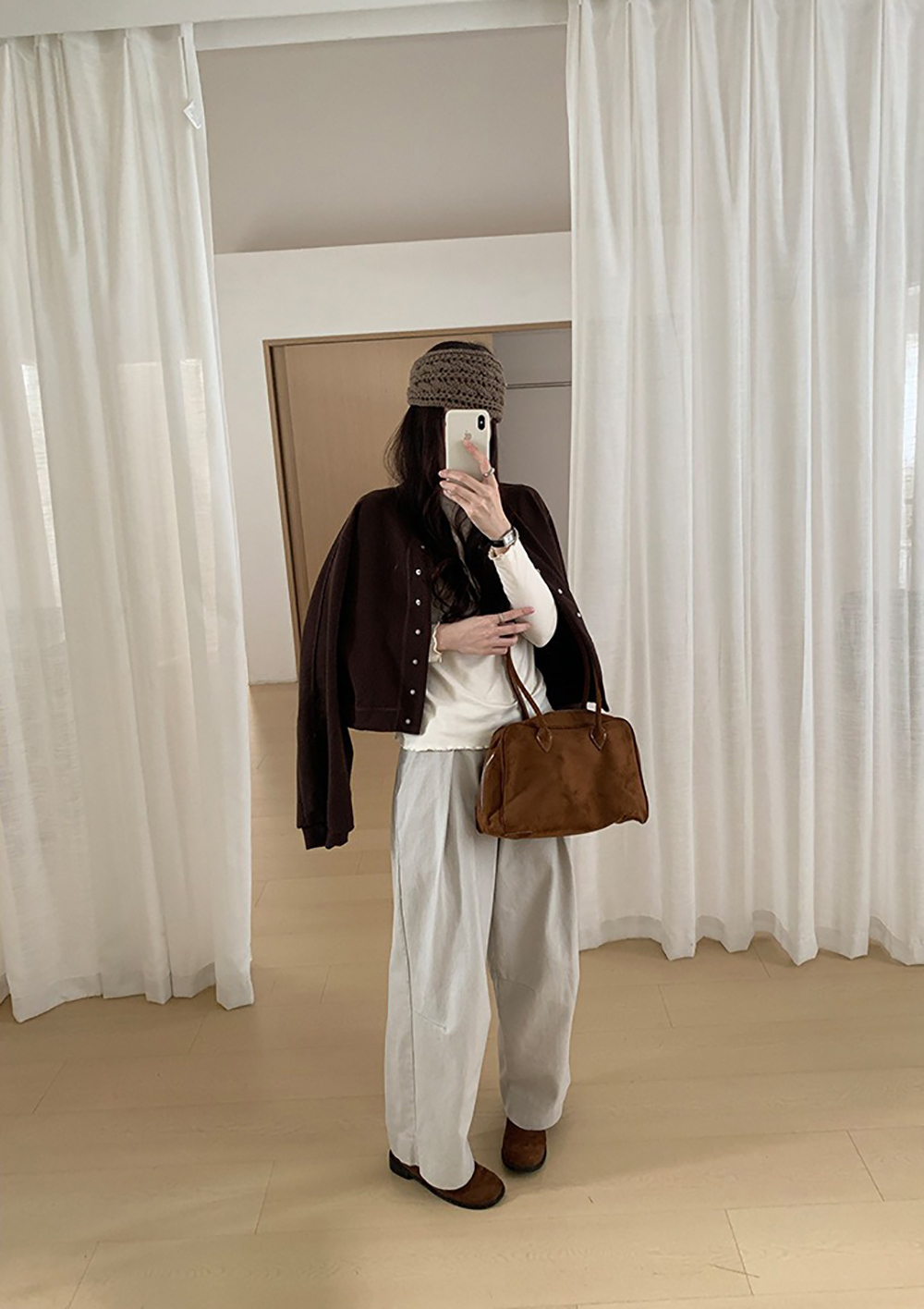 休閒寬鬆經典圓領外套,外套,上身,顯瘦,遮肉,冬天