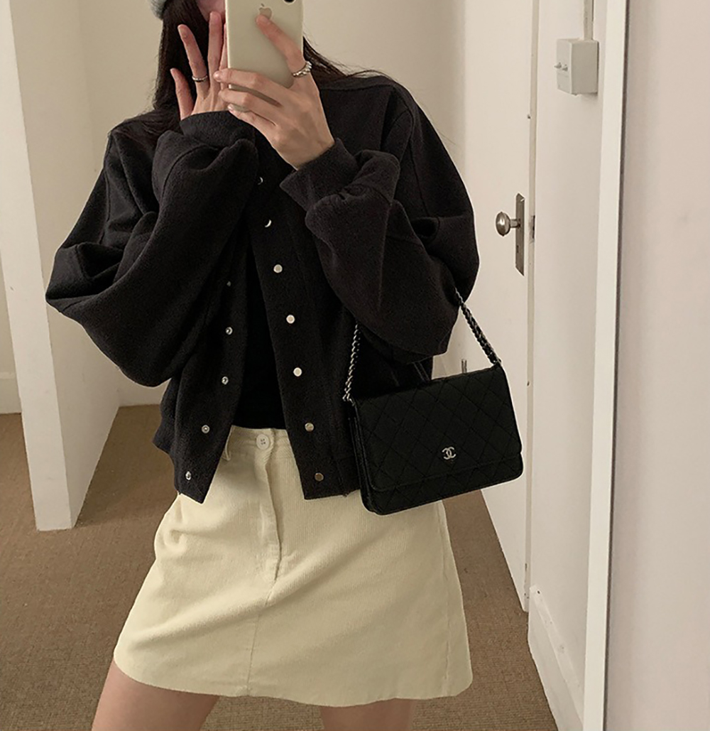 休閒寬鬆經典圓領外套,外套,上身,顯瘦,遮肉,冬天