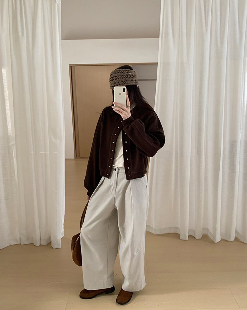 休閒寬鬆經典圓領外套,外套,上身,顯瘦,遮肉,冬天