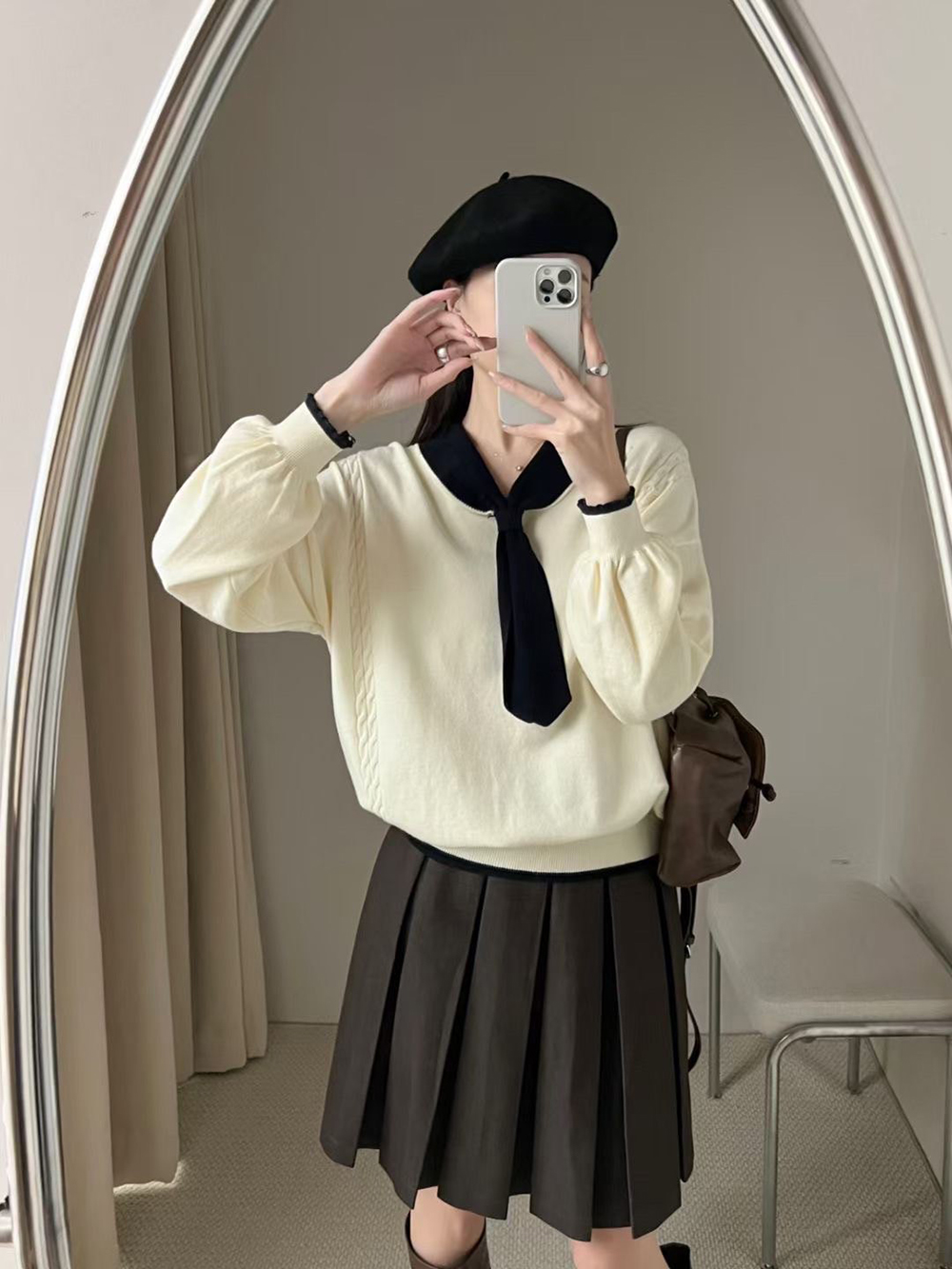 氣質學院風針織上衣