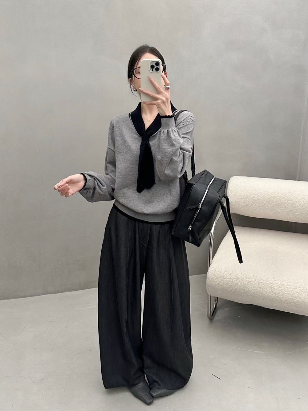 氣質學院風針織上衣