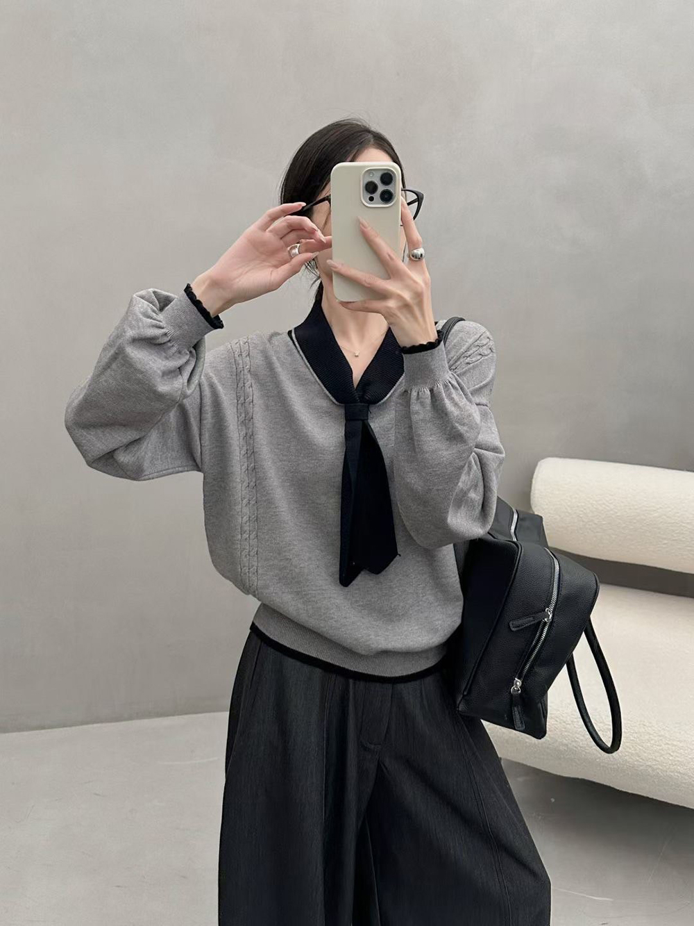 氣質學院風針織上衣