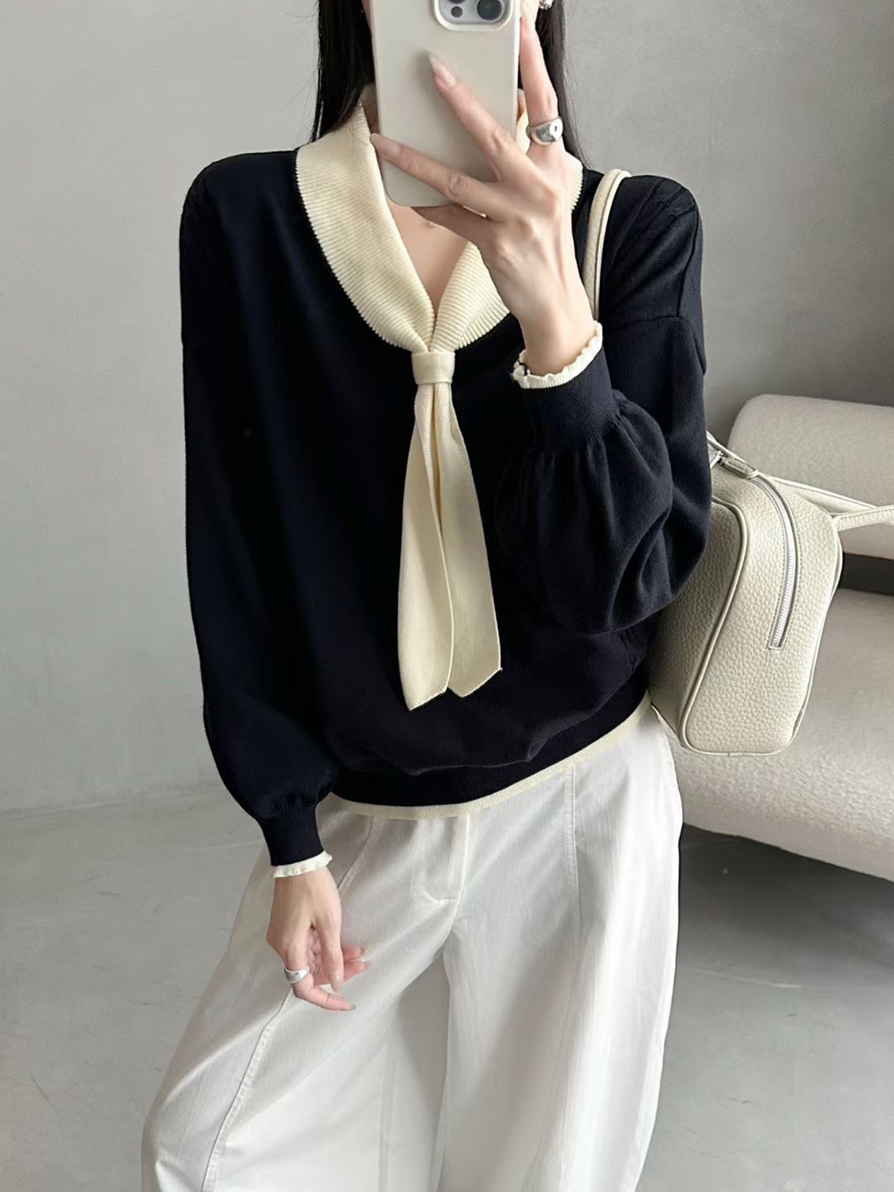 氣質學院風針織上衣