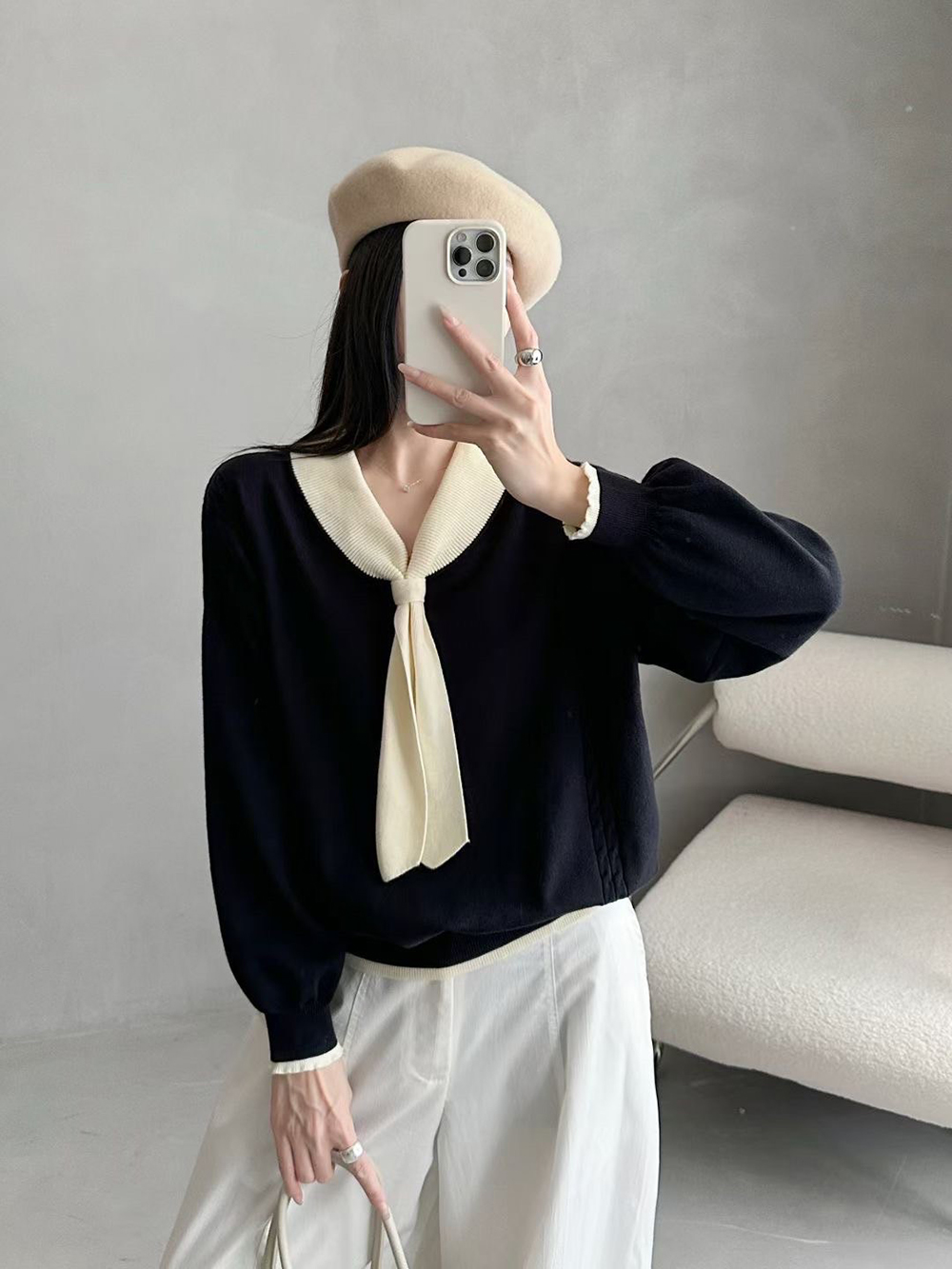 氣質學院風針織上衣