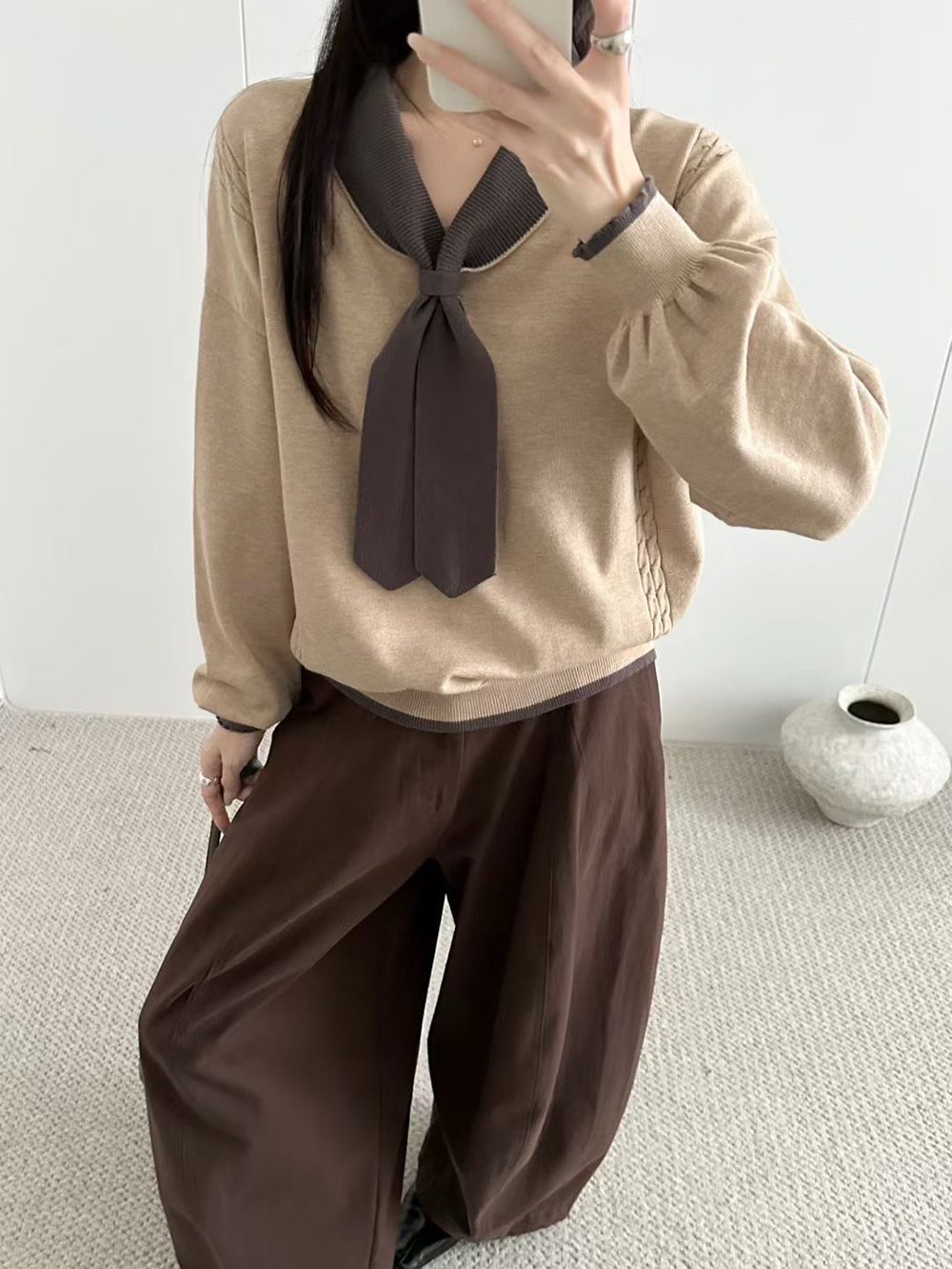 氣質學院風針織上衣